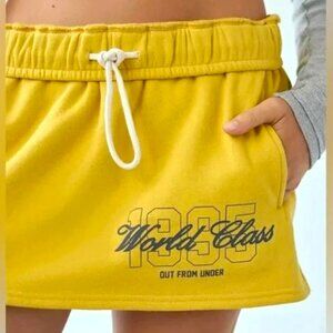 Out From Under Hoxton Sweat Skort Medium Golden Yellow
